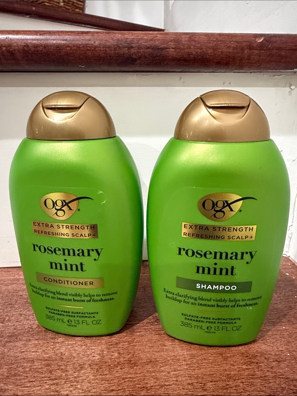 NWT OGX Rosemary Mint Shampoo & Conditioner Extra Strength Refreshing Scalp